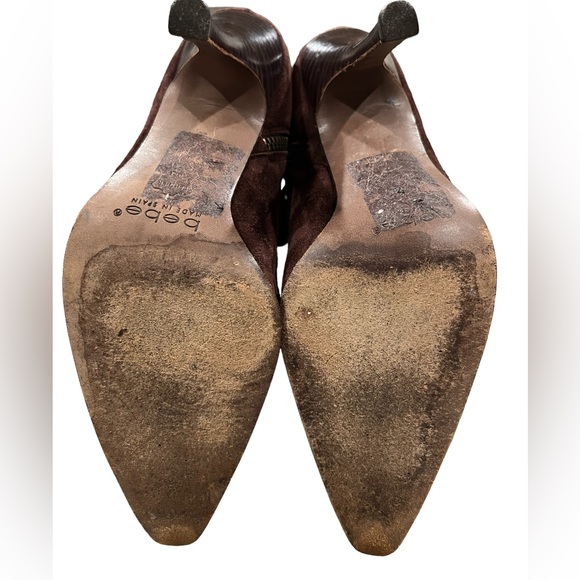 BEBE Suede Heeled Fringe Boots, size 7.5 - Picture 9 of 16